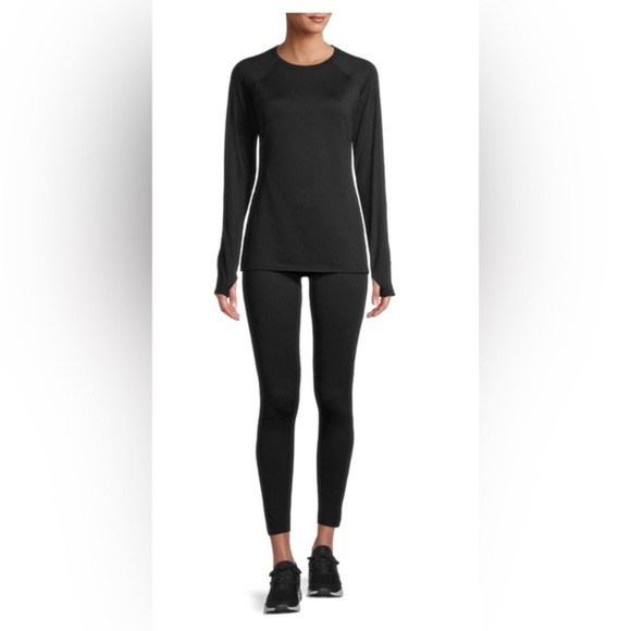 ClimateRight Cuddl Duds black base layer plush warmth long seeve crew Top sz XS - Picture 7 of 9